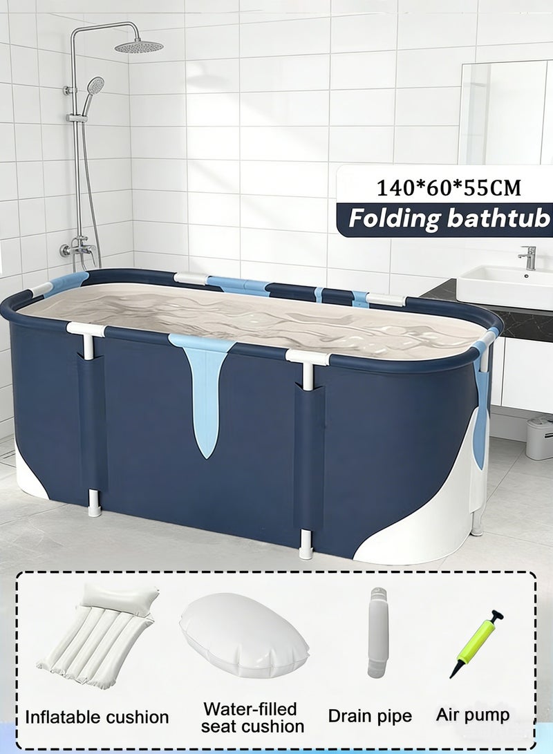 CUBEXELL Portable Foldable Bathtub,Portable Bathtub For Adults,Separate Family Bathroom SPA Tub,Soaking Standing Bath Tub For Shower Stall,Hot Bath Ice Bath,Efficient Maintenance Of Temperature (140cm/55inch) - Image 1